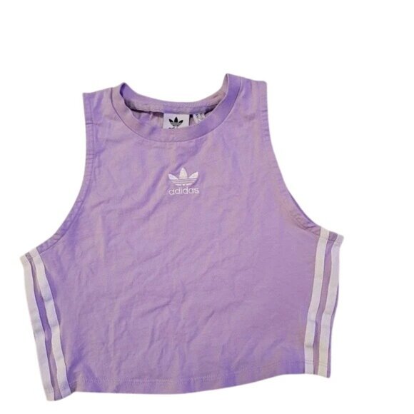 Adidas Pastel Purple Sleeveless Crop Top - Picture 2 of 6